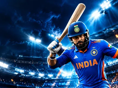 Cricket batsman during a live match
