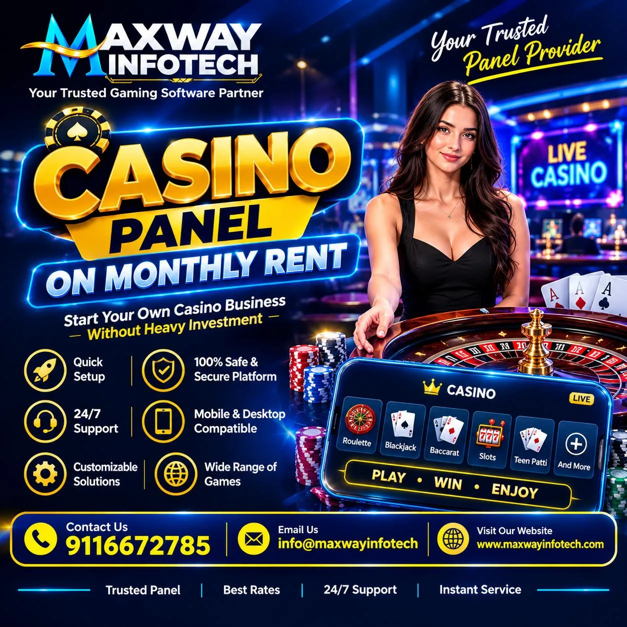 Casino Panel on Monthly rents