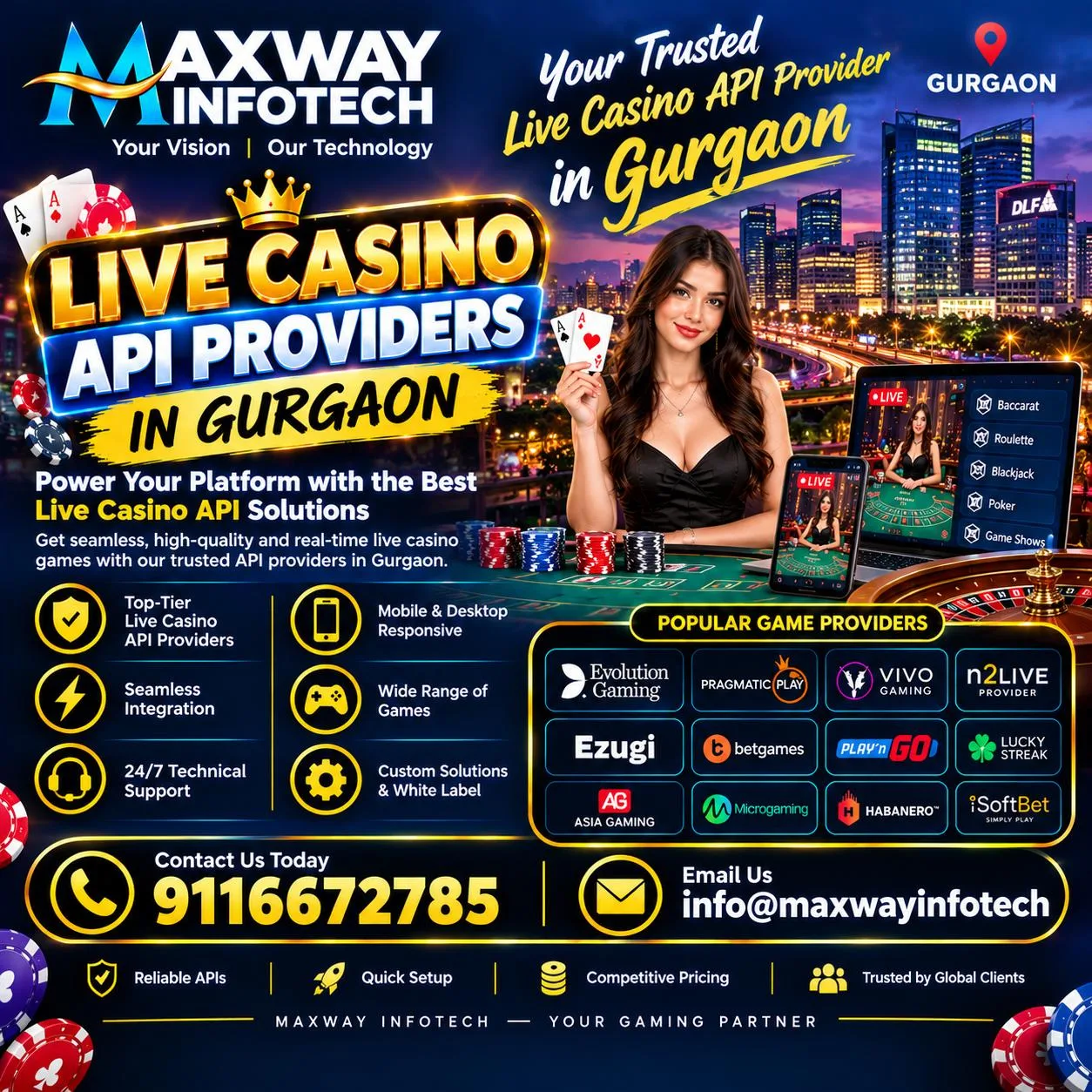Live Casino Api Provider in Gurgaon