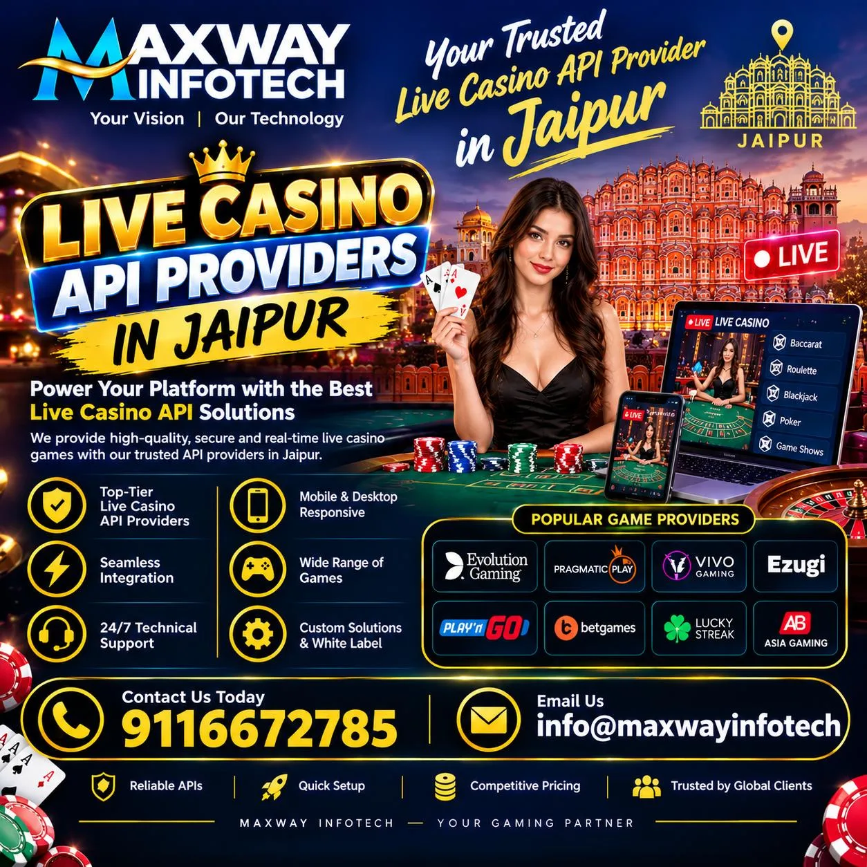 Live Casino Api Provider in Jaipur