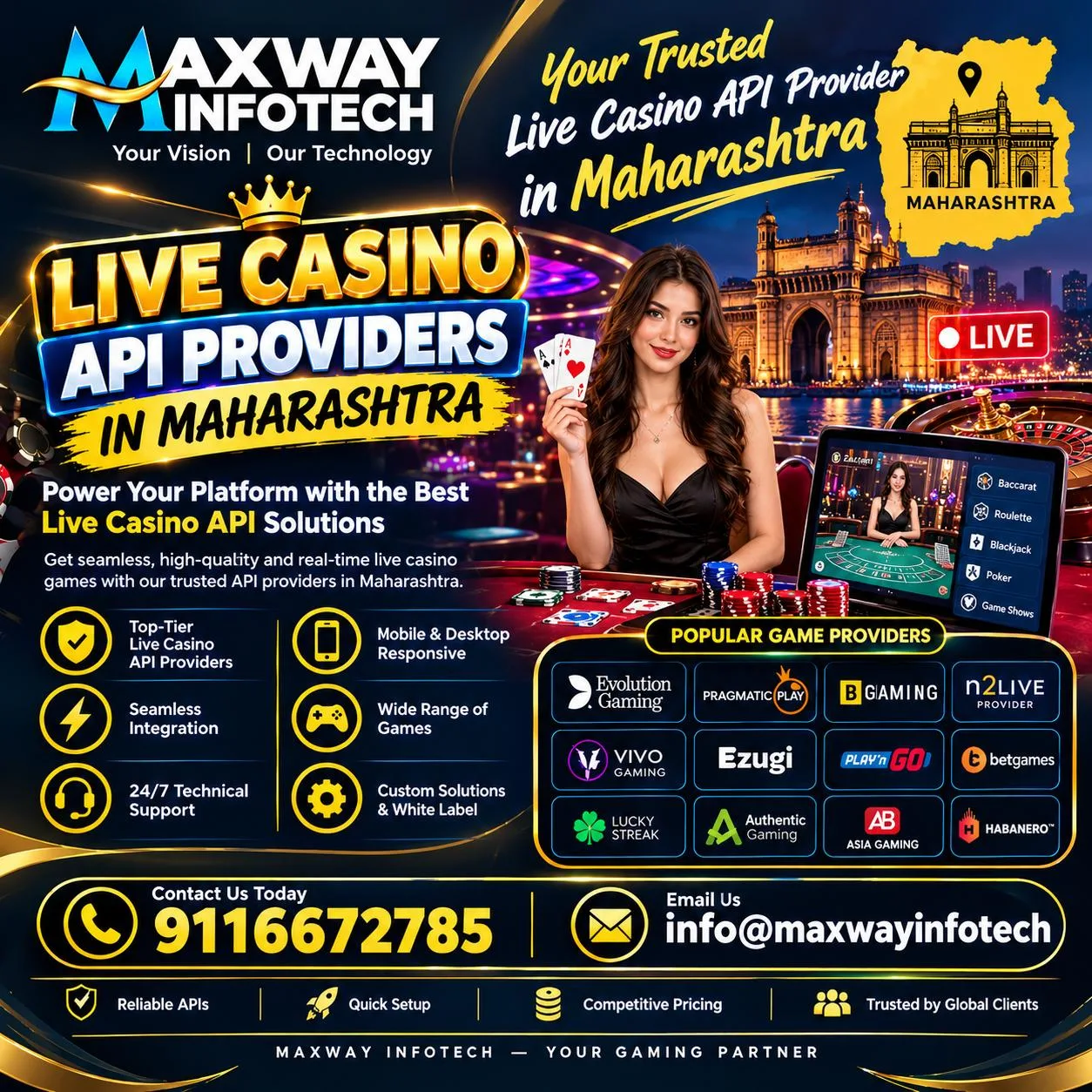 Live Casino Api Provider in Maharashtra