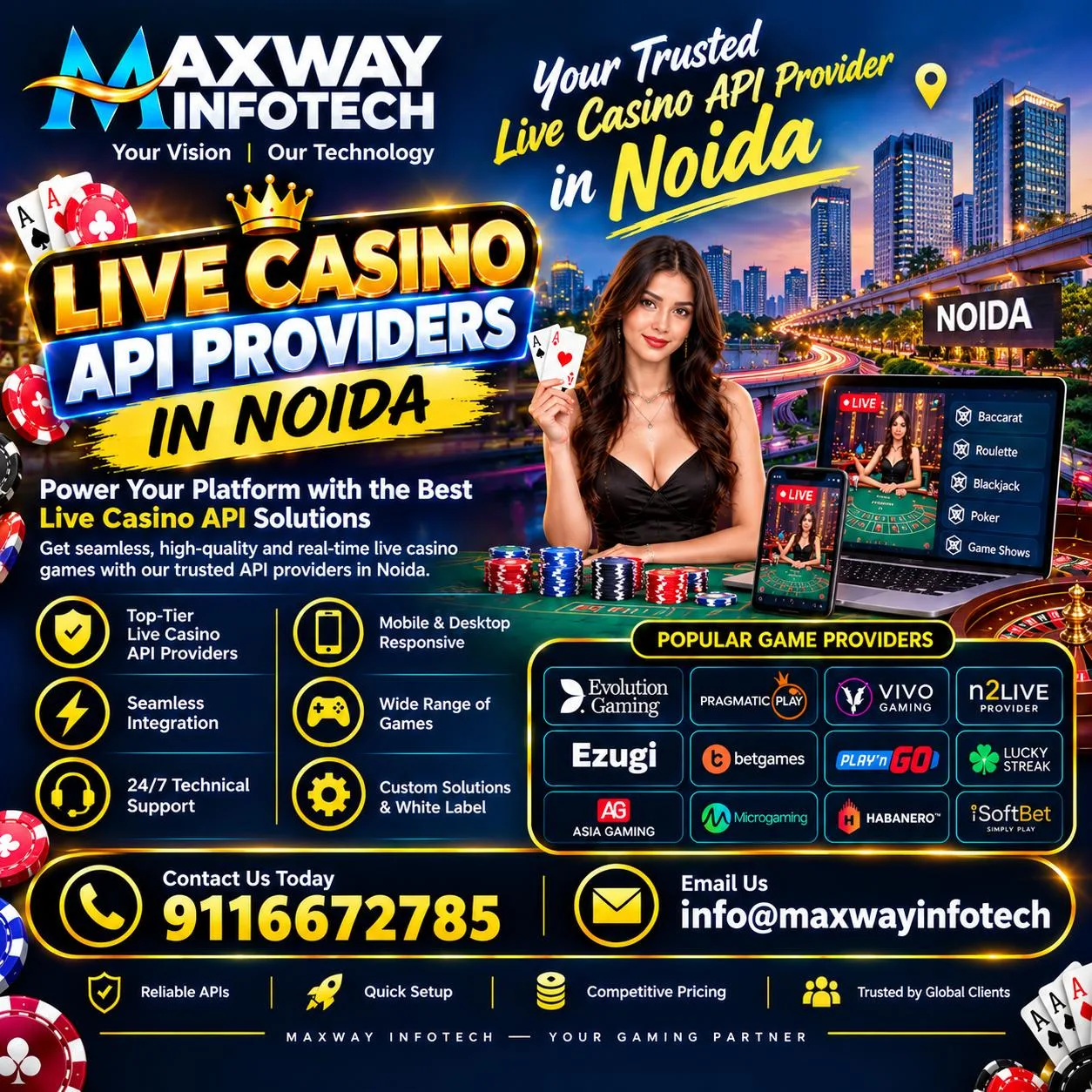 Live Casino Api Provider in Noida