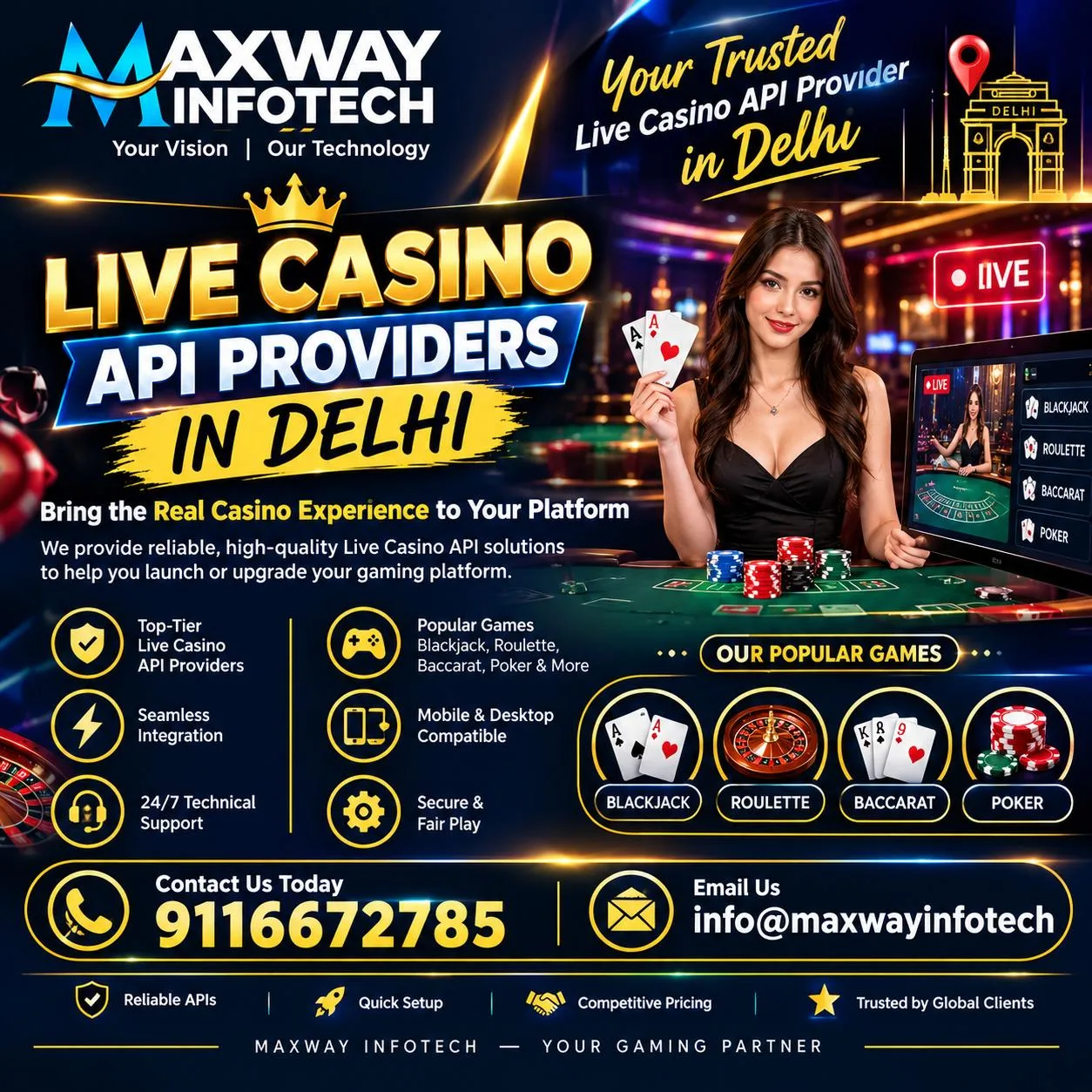 Live Casino Api Providers in Delhi