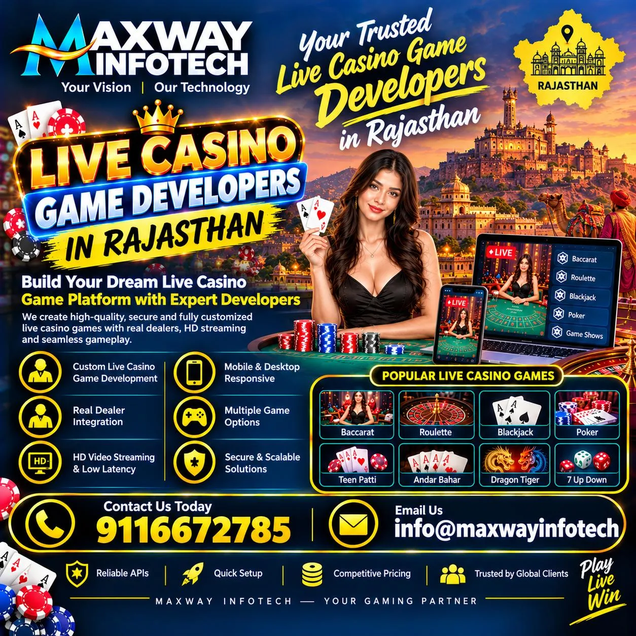 Live Casino Game Developers In Rajasthan